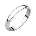 thumbnail image 1 of 10k White Gold 3mm Half Round Band Ring - 2.2 Grams - Size 7, 1 of 2