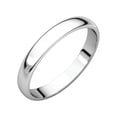 thumbnail image 1 of 10k White Gold 3mm Light Half Round Band Ring - 1.9 Grams - Size 6, 1 of 2