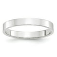 thumbnail image 1 of 10k White Gold 3mm Lightweight Flat Wedding Band Size 13.5 1WFLL030, 1 of 4