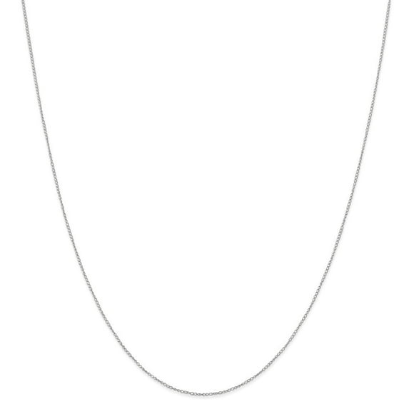 10k White Gold .42 mm Carded Curb Chain Necklace - .3 Grams - 18 Inch