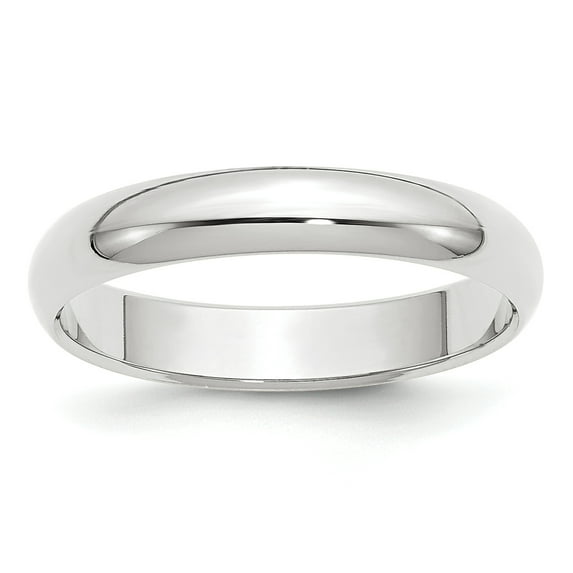 10k White Gold 4mm Half Round Band Size 10.5