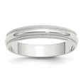 thumbnail image 1 of 10k White Gold 4mm Lightweight Milgrain Half Round Band Size 13.5, 1 of 1