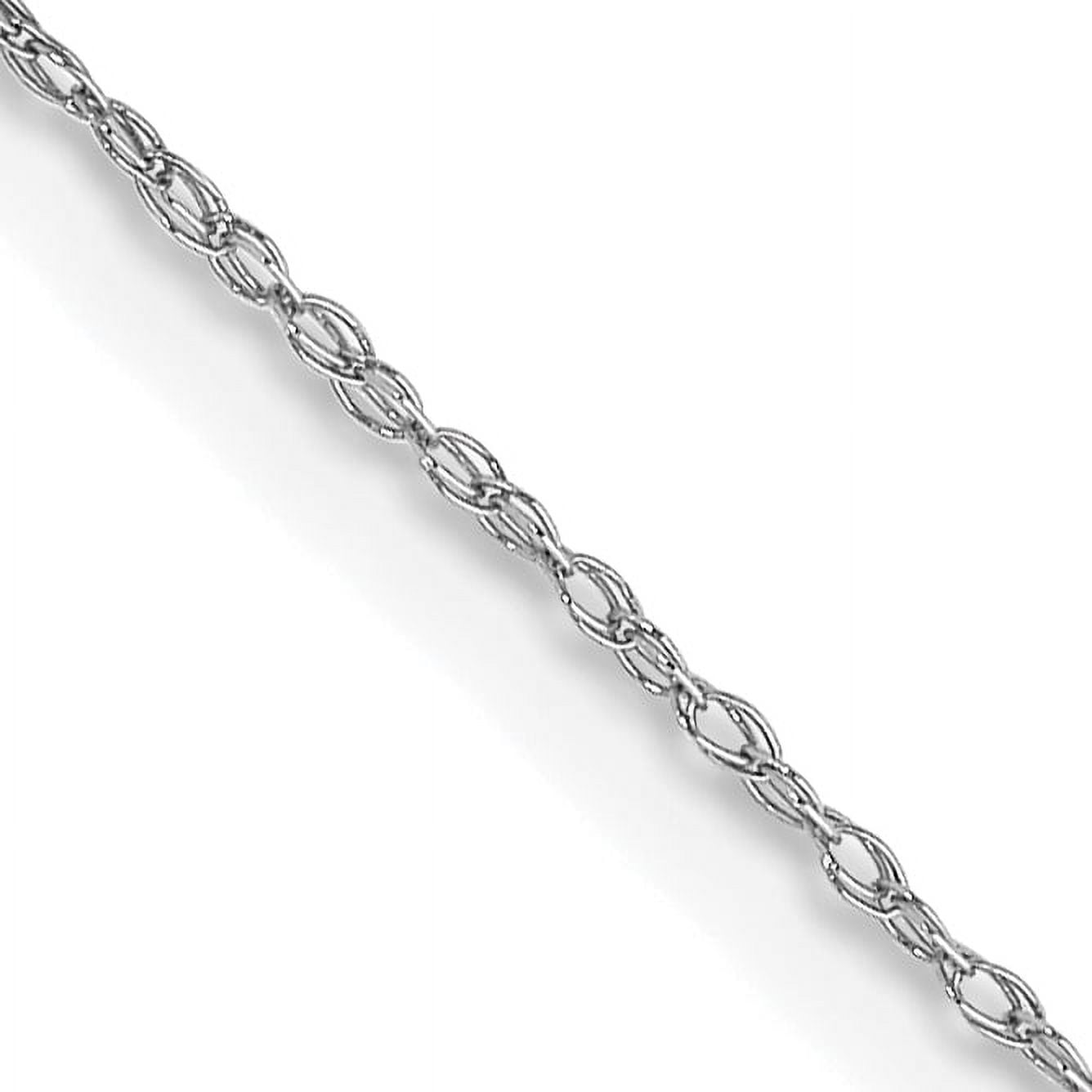 10K White Gold .5mm Cable Link Rope Chain Necklace shops 16