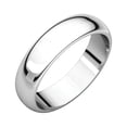 thumbnail image 1 of 10k White Gold 5mm Half Round Band Ring - 5.0 Grams - Size 11, 1 of 2