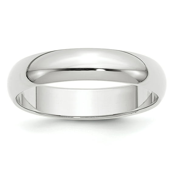 10k White Gold 5mm Half Round Band Size 4.5