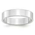 thumbnail image 1 of 10k White Gold 5mm Lightweight Flat Wedding Band Size 13.5 1WFLL050, 1 of 5