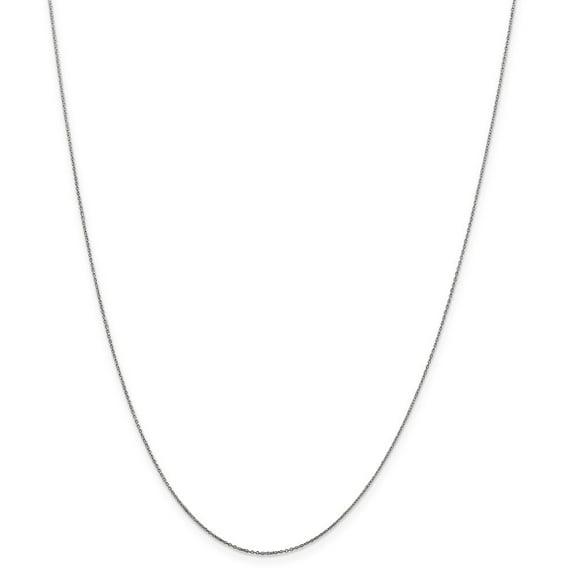 10k White Gold .5mm Solid Sparkle-Cut Cable Chain Necklace - .7 Grams - 20 Inch
