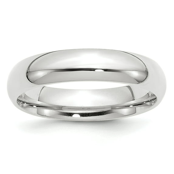 10k White Gold 5mm Standard Comfort Fit Band Size 9