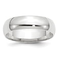 thumbnail image 1 of 10k White Gold 6mm Lightweight Comfort Fit Wedding Band Size 5, 1 of 1
