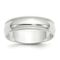 thumbnail image 1 of 10k White Gold 6mm Lightweight Milgrain Half Round Wedding Band Size 9.5, 1 of 1