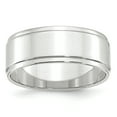 thumbnail image 1 of 10k White Gold 8mm Flat with Step Edge Band Size 10.5, 1 of 1