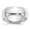 thumbnail image 1 of 10k White Gold 8mm Half Round Wedding Band Size 11, 1 of 1