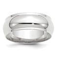 thumbnail image 1 of 10k White Gold 8mm Half Round with Edge Wedding Band Size 12, 1 of 4