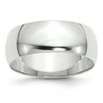 thumbnail image 1 of 10k White Gold 8mm Lightweight Half Round Band Size 5, 1 of 1