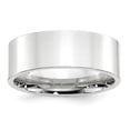 thumbnail image 1 of 10k White Gold 8mm Standard Flat Comfort Fit Band Size 10.5, 1 of 1