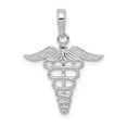 thumbnail image 1 of 10k White Gold Caduceus Pendant, 1 of 4