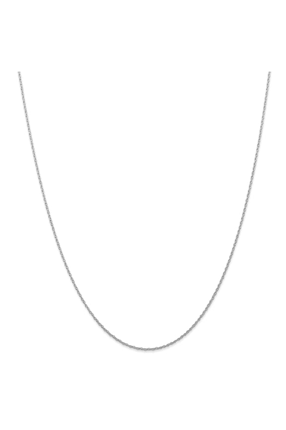 10k White Gold Carded Rhodium-plated 0.70mm Rope Chain