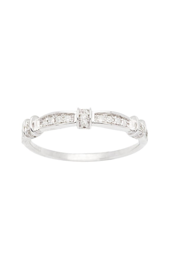 10k White Gold Contoured Diamond Wedding Band (1/6 cttw, I-J Color, I2-I3 Clarity)