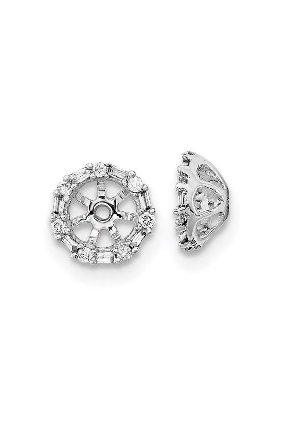 10k White Gold Diamond Earring Jackets