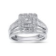 thumbnail image 1 of 10k White Gold Forever Bride 1/2cttw Cushion Engagement Ring, 1 of 2
