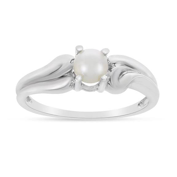 10k White Gold Freshwater Cultured Pearl Ring