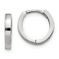thumbnail image 1 of 10k White Gold Hinged Hoop Earrings, 1 of 3