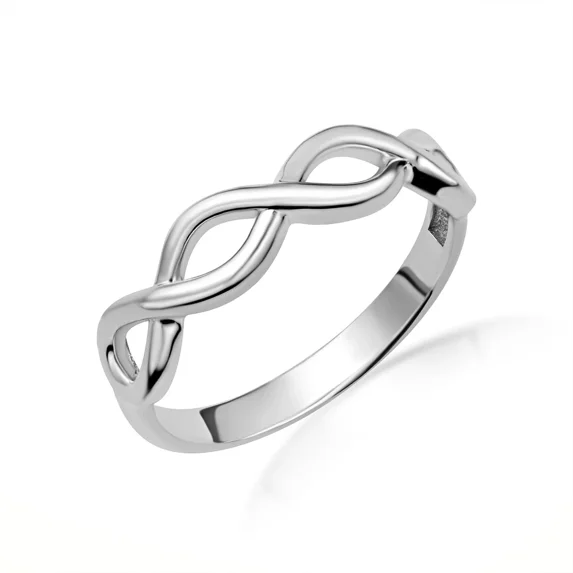 10k White Gold Infinity Band Ring (Size 9.25)