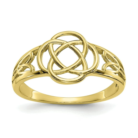 10k White Gold Ladies Celtic Knot Band Ring