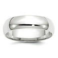 thumbnail image 1 of 10k White Gold Lightweight 6mm Ltw Comfort-Fit Band Size 9 Ring Ring for Women and Men, 1 of 2