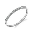 thumbnail image 1 of 10k White Gold Lightweight Dainty CZ Wedding Stackable Band, 1 of 2