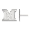 thumbnail image 1 of 10k White Gold Logoart Miami University Small Post Earrings, 1 of 4