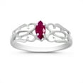 thumbnail image 1 of 10k White Gold Marquise Ruby filigree Ring, 1 of 6