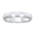 thumbnail image 1 of 10k White Gold Mens Womens Unisex Wedding Band Comfort-Fit 4mm Size 9 Wedding Band for Men, 1 of 2