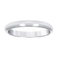 thumbnail image 1 of 10k White Gold Mens Womens Unisex Wedding Band Regular Fit 3mm Size 8 Wedding Band for Men, 1 of 2