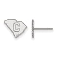 thumbnail image 1 of 10k White Gold Official Licensed Collegiate The Citadel XS Post Earrings, 1 of 4