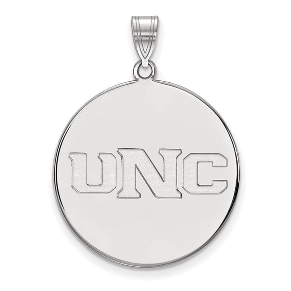 10k White Gold Official Licensed Collegiate University of Northern Colorado (UNC) XL Disc Pendant