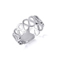thumbnail image 1 of 10k White Gold Openwork Band Ring (Size 6.5), 1 of 5