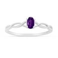 thumbnail image 1 of 10k White Gold Oval Amethyst Ring, 1 of 6