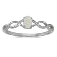 thumbnail image 1 of 10k White Gold Oval Opal Ring, 1 of 2