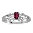 thumbnail image 1 of 10k White Gold Oval Rhodolite Garnet Ring, 1 of 1