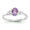 thumbnail image 1 of 10k White Gold Polished Geniune Amethyst Birthstone Ring, 1 of 1