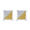 thumbnail image 1 of AFFY 10k White Gold Round Cut Enhanced Yellow And White Natural Diamond Square Kite Cluster Screwback Earrings 1/2 Cttw, 1 of 1