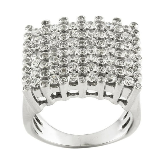 10k White Gold Round Cut Natural White Diamond Mens Cluster Engagement Wedding Band Ring Father's Day Jewelry (Diamond Color: H-I, Clarity: I2, 2.60cttw) Ring Size-9.5