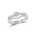 thumbnail image 1 of 10k White Gold Round Diamond Bridal Wedding Ring Band Set 1/3 Cttw, 1 of 1