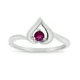 thumbnail image 1 of 10k White Gold Round Rhodolite Garnet Heart Ring, 1 of 6