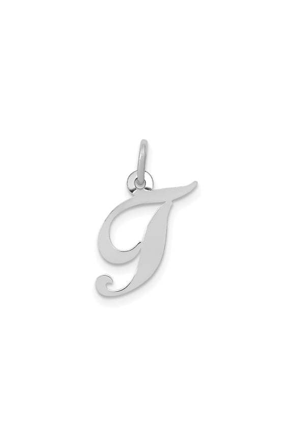 10k White Gold Script Initial J Pendant for Women, Personalized Alphabet Charm Necklace, Custom Monogram Jewelry Symbolizing Identity and Style
