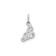 thumbnail image 1 of 10K White Gold Initial A Pendant, Polished Rhodium-Plated Letter Charm, 1 of 4