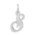 thumbnail image 1 of 10k White Gold Small Fancy Script Initial S Charm, 1 of 2