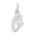 thumbnail image 1 of 10k White Gold Small Script Initial O Charm, 1 of 2