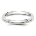 thumbnail image 1 of 10k White Gold Solid Polished Lightweight 3mm Standard Comfort-Fit Band Size 8 Ring Ring for Women and Men, 1 of 2